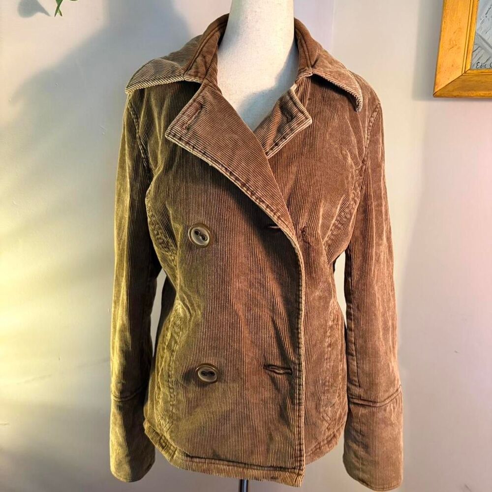Espirit Outerwear Vtg Y2K brown corduroy insulated jacket size S